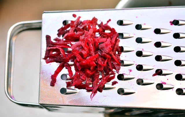 grated beetroot